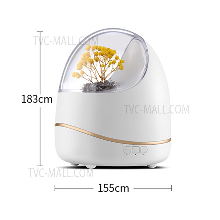 WX103 400ml Silent Aroma Diffuser Essential Oil Humidifier Smart Timing Mist Maker with Warm Night Light for Home Bedroom Office - Pink/US Plug-6