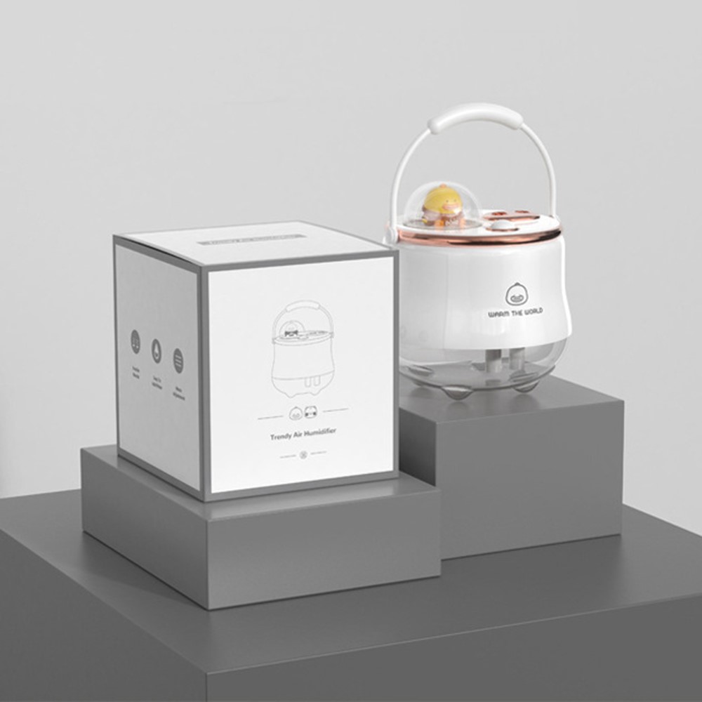 F08 Cute Cartoon Humidifier USB Dual Mist Outlet Mute Home Mist Diffuser with Night Light - Green-5