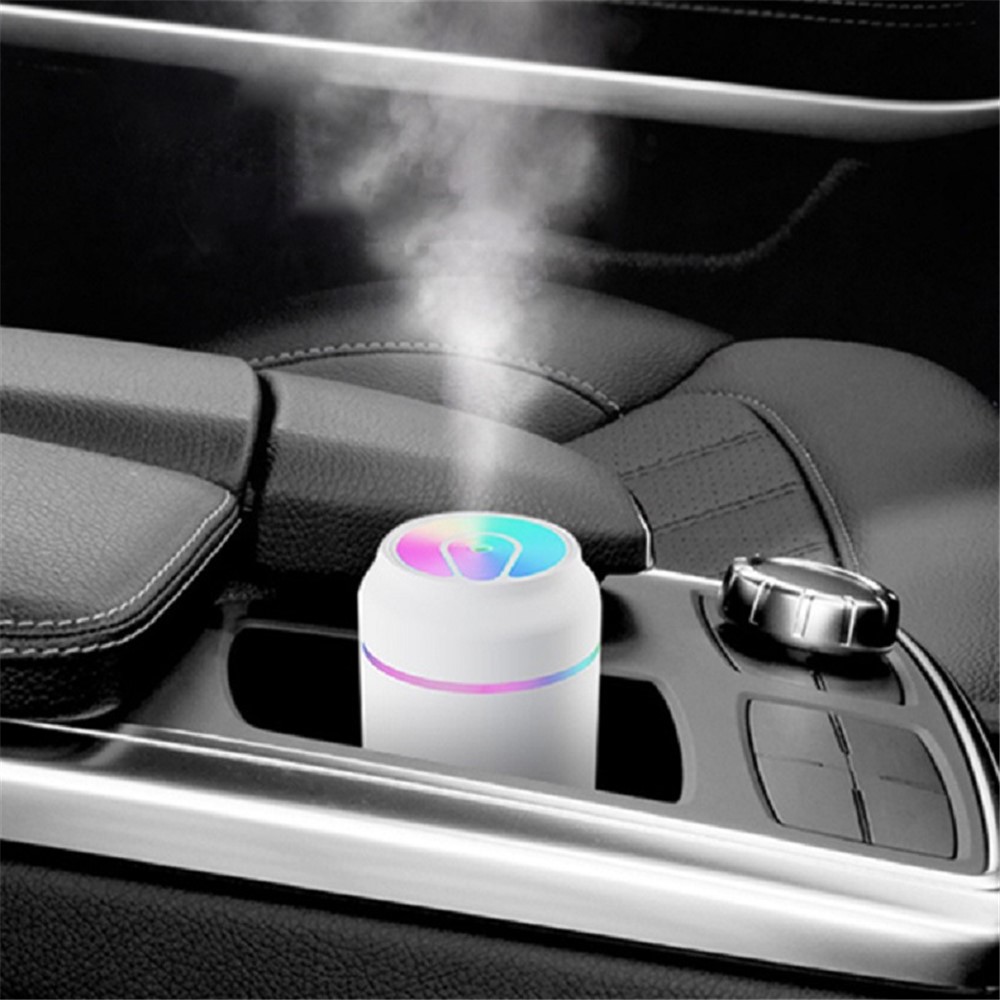 DQ101 Drink Can Design Mini Humidifier USB Mute Home Car Mist Diffuser with Night Light - White-2