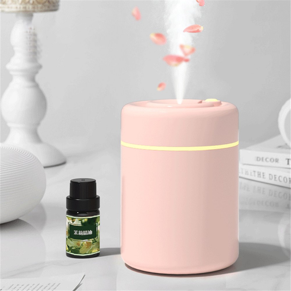 H6 180ml Portable Car Humidifier Essential Oil Air Purifier Mist Maker Sprayer with Breathing Light for Home Office - Pink-2