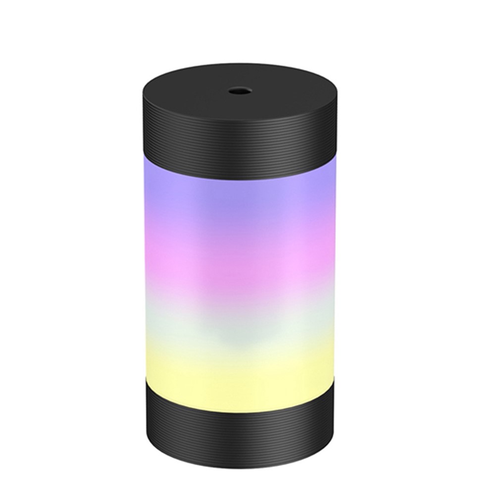 DQ122 300ml Mini Humidifier Portable Air Purifier Silent Atomizer Household Aroma Diffuser with Colorful Light for Car Office - Black-2
