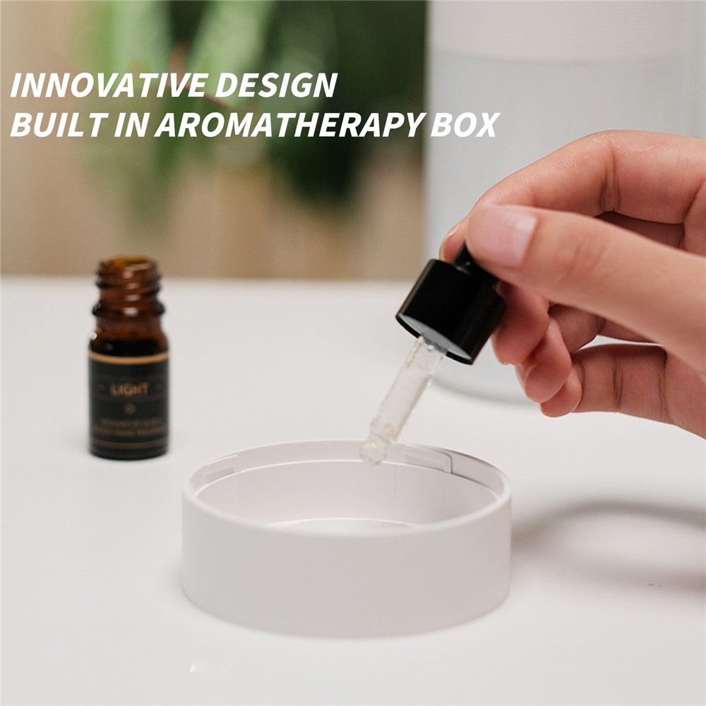 DQ122 300ml Mini Humidifier Portable Air Purifier Silent Atomizer Household Aroma Diffuser with Colorful Light for Car Office - Black-5