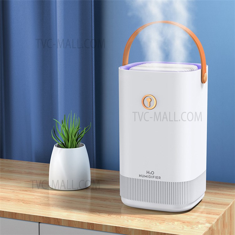 K10 3300ml Portable USB Humidifier Dual Mist Outlet Mute Home Aroma Mist Diffuser with Night Light - White-2