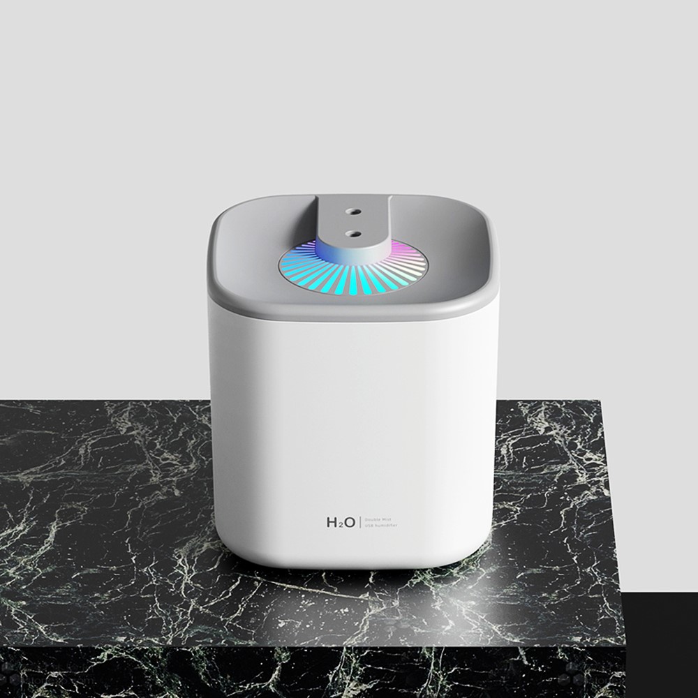 DQ-118 3000ml Grande Capacidade Air Humidifier Óleo Essencial Aroma Difusor Portátil Mist Fabricante De Nevoeiro Silencioso Com Luz Colorida Para Escritório Em Casa - Branco-4