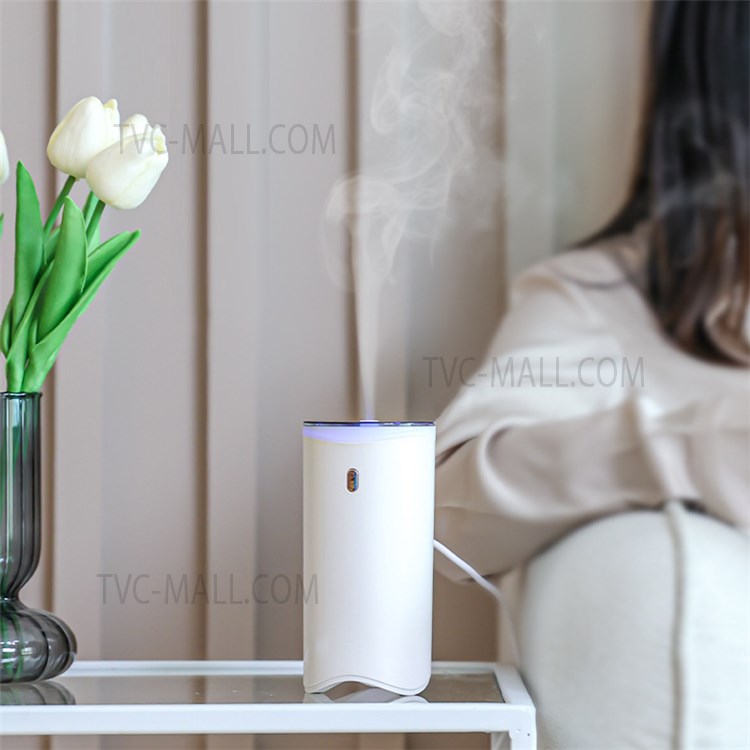 U18 Home Car Humidifier Mist Maker Essential Oil Aroma Diffuser with LED Colorful Light - White-3