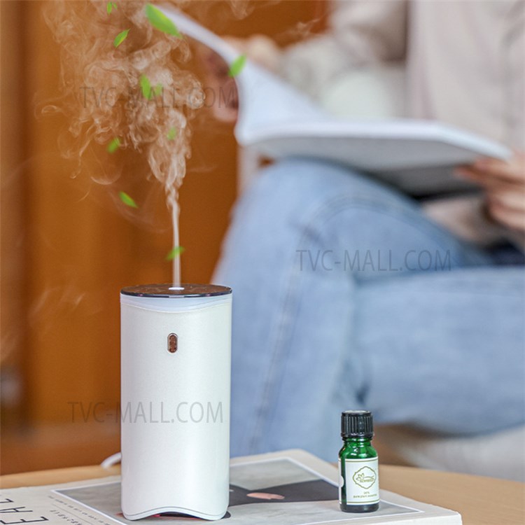 U18 Home Car Humidifier Mist Maker Essential Oil Aroma Diffuser with LED Colorful Light - White-4