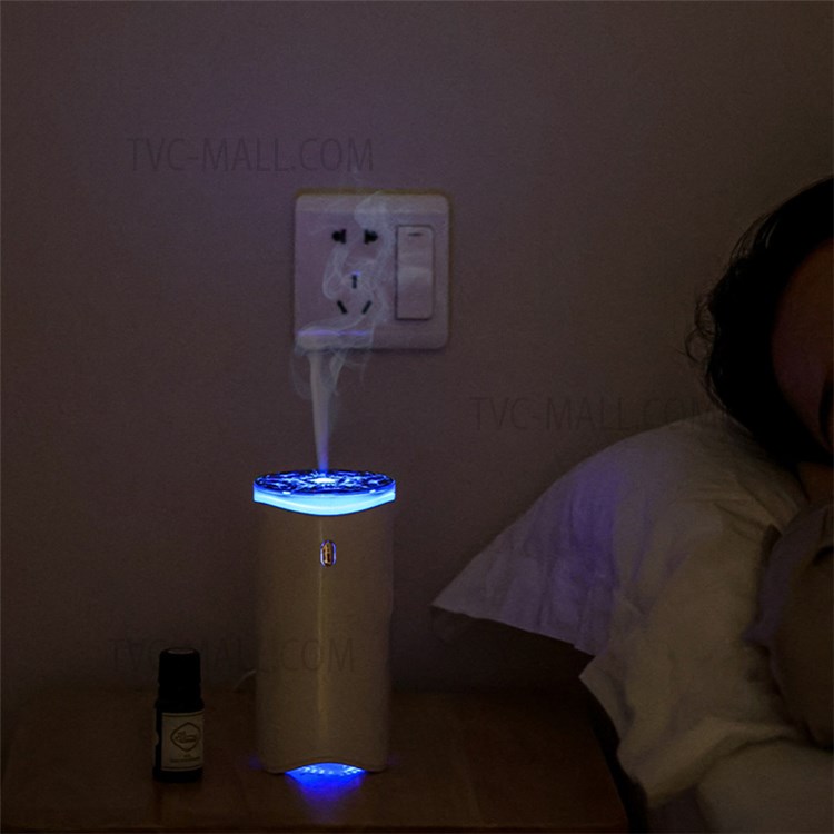 U18 Home Car Humidifier Mist Maker Essential Oil Aroma Diffuser with LED Colorful Light - White-5