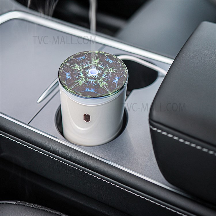 U18 Home Car Humidifier Mist Maker Essential Oil Aroma Diffuser with LED Colorful Light - White-6