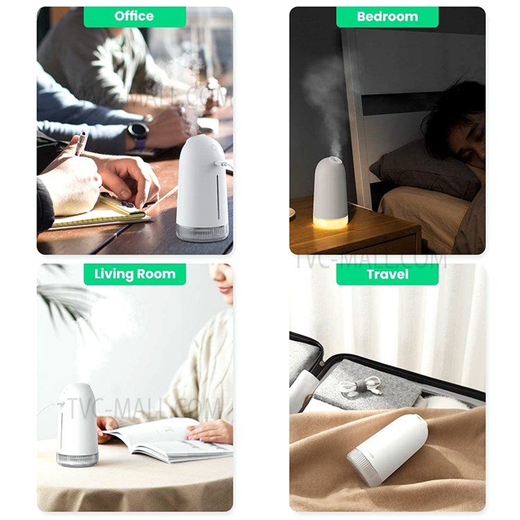 UGREEN Mini Cool Mist Diffuser Portable Humidifier Auto Power Off 2 Spray Modes for Bedroom Travel Home Office-4