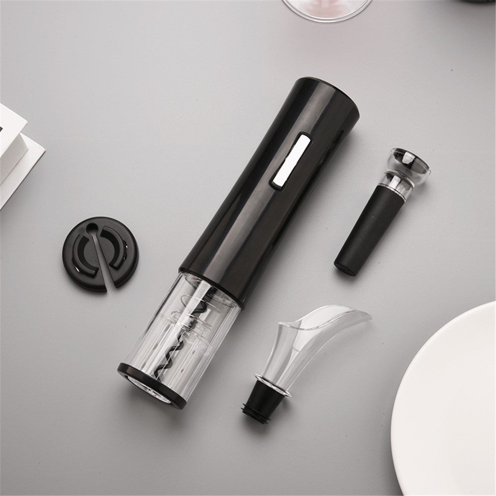 KLT SGS-KB1-601801D 4-in-1 Kitchen Battery Powered Wine Bottle Opener Pourer Stopper Foil Cutter Kit Electric Red Wine Opener Set-7