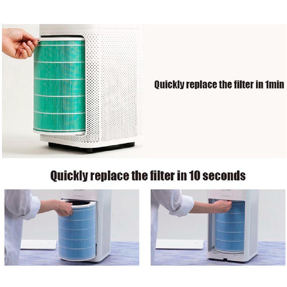 PM2.5 Air Purifier Three-layer Activated Carbon Filter for Xiaomi Air Purifier 1/2/3/Pro - Green-3