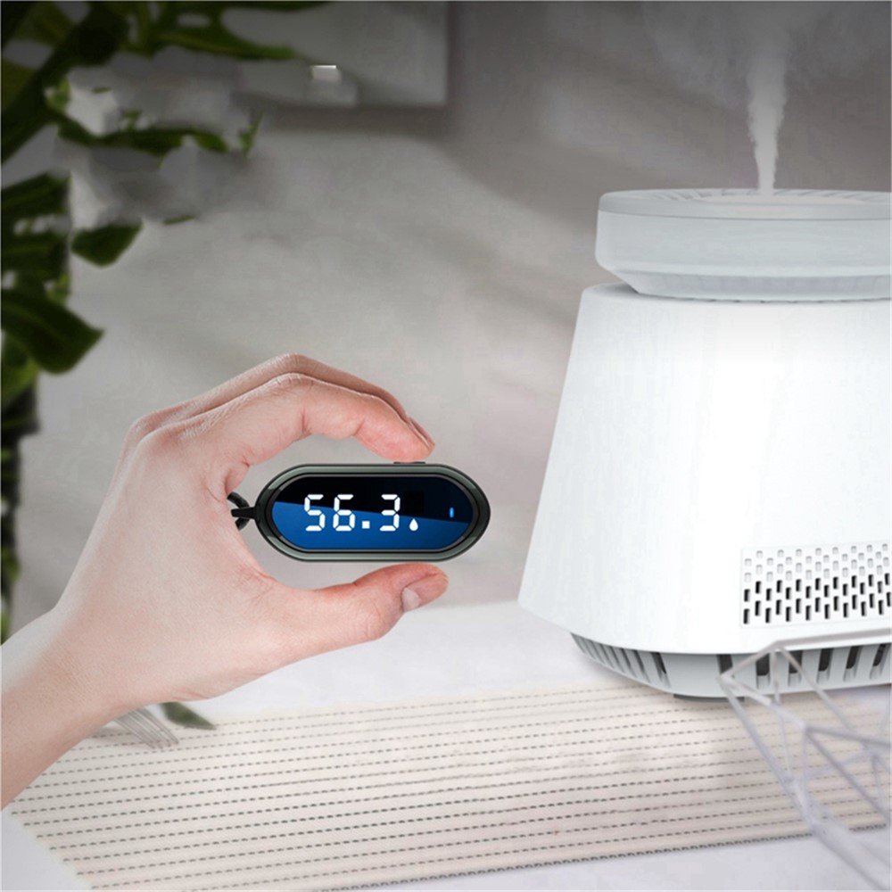 Personal Air Purifier Necklace Portable Air Fresher Device Wearable Ionizer Negative Ion Generator Remove PM2.5 - Black-3