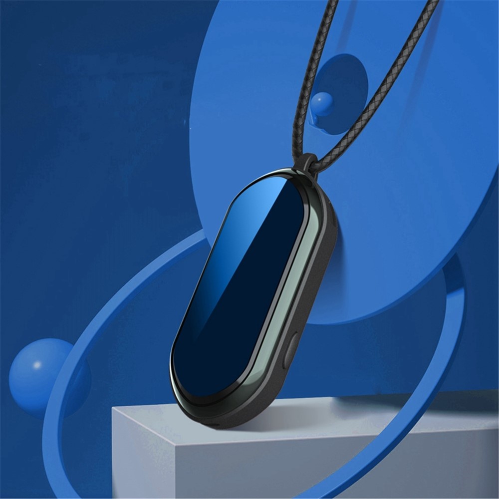 Personal Air Purifier Necklace Portable Air Fresher Device Wearable Ionizer Negative Ion Generator Remove PM2.5 - Black-8
