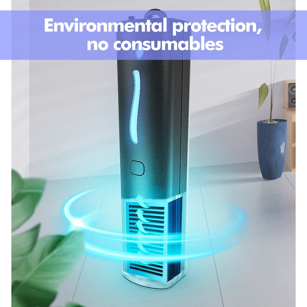 Mini Portable Air Purifier Wearable Necklace USB Air Cleaner Negative Ion Generator Personal Air Freshener for Adults - Black-4