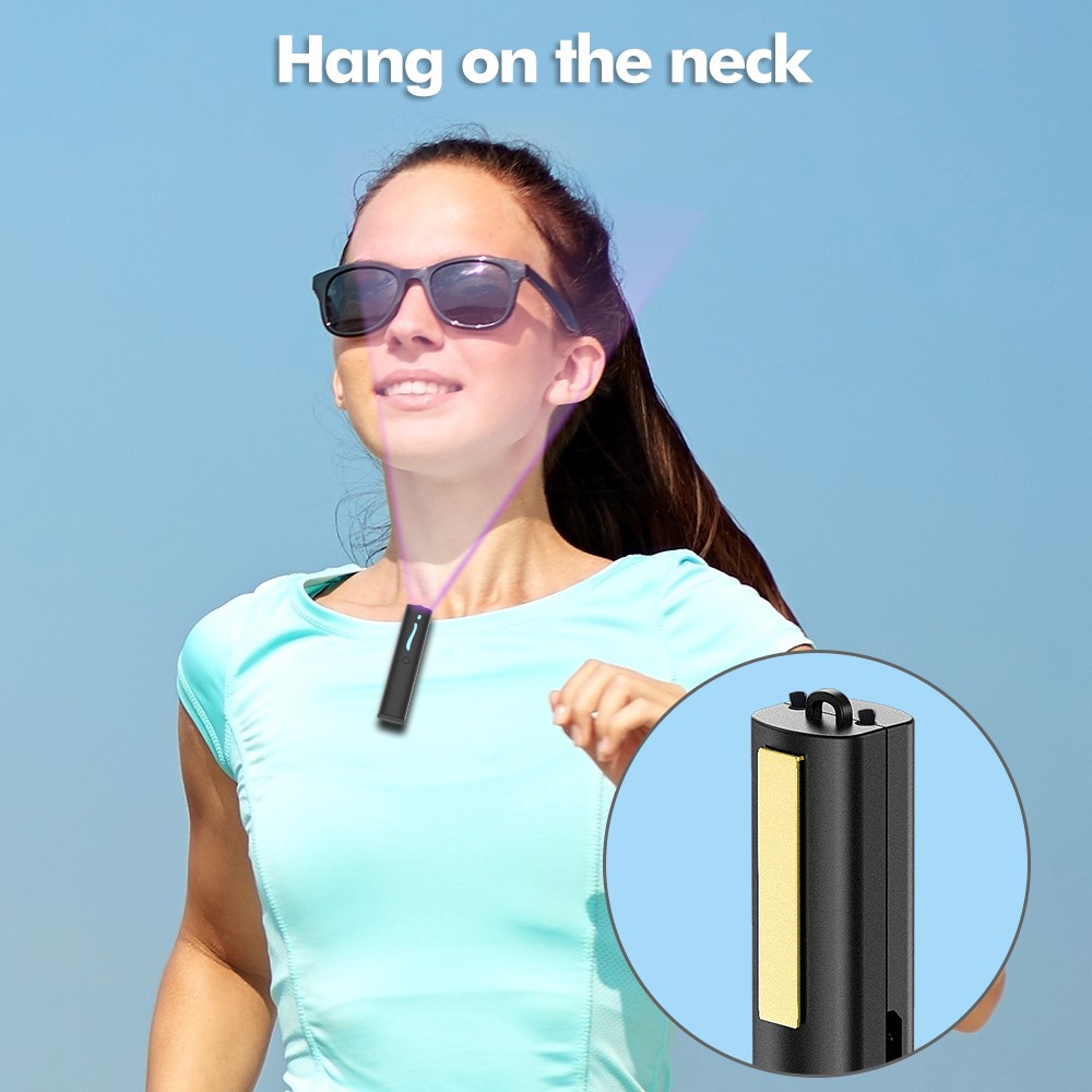 Mini Portable Air Purifier Wearable Necklace USB Air Cleaner Negative Ion Generator Personal Air Freshener for Adults - Black-5