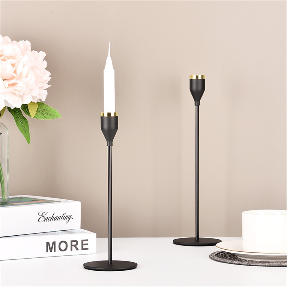 23cmx8cm Candlestick Holders Stylish European Style Wedding Decoration Skinny Candle Holders Holiday Dinner Party Home Decor-2