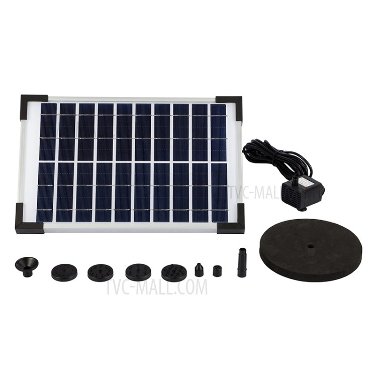 5W 380L/H Solar Powered Submersible Water Pump Kit for Garden Pool Pond Fountain-11
