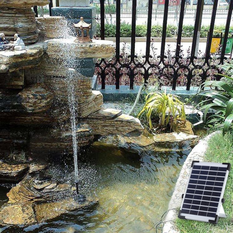 5W 380L/H Solar Powered Submersible Water Pump Kit for Garden Pool Pond Fountain-4