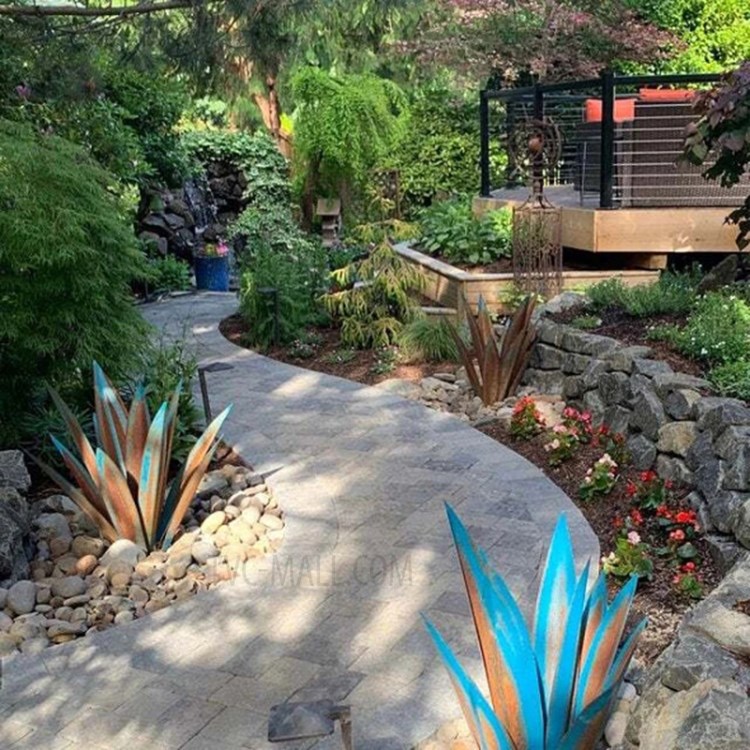 Mini Artificial Agave Sculpture Garden Home Decor-4