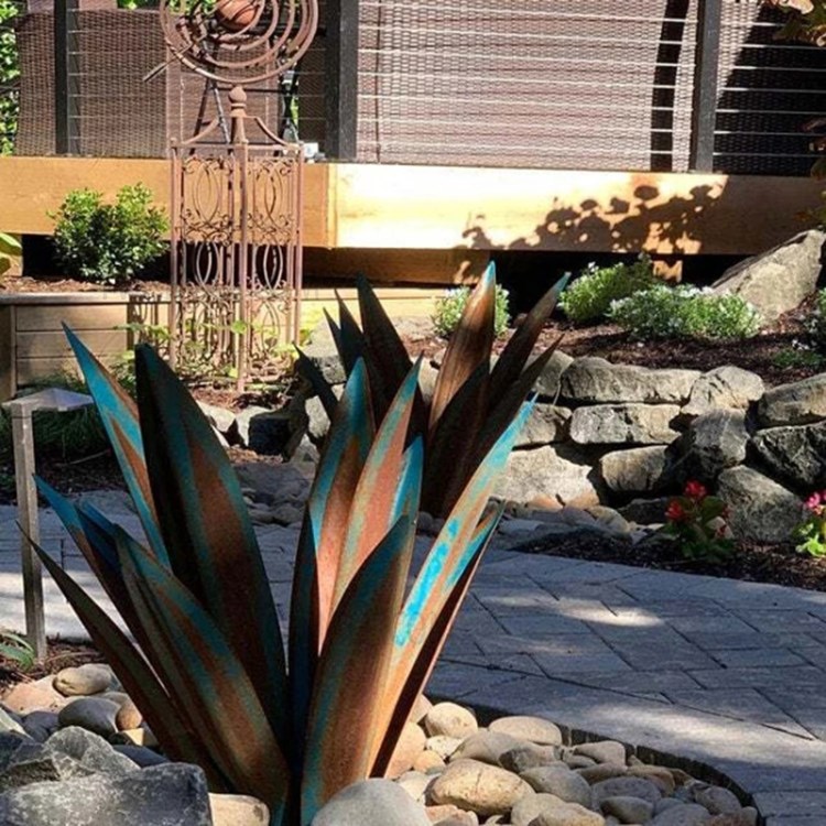 Mini Artificial Agave Sculpture Garden Home Decor-6