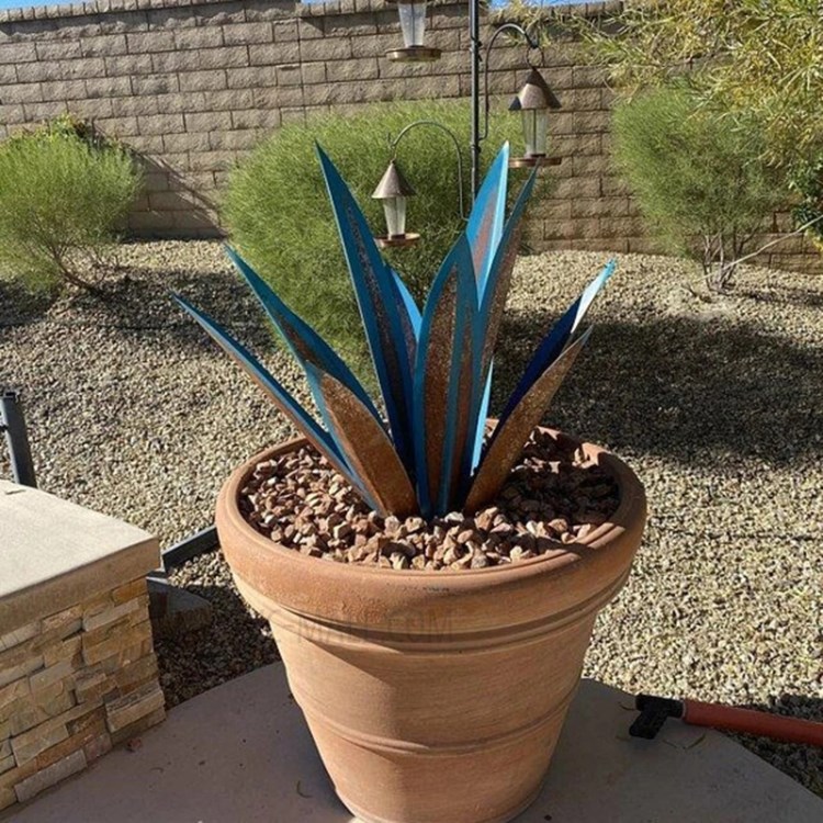 Mini Artificial Agave Sculpture Garden Home Decor-7