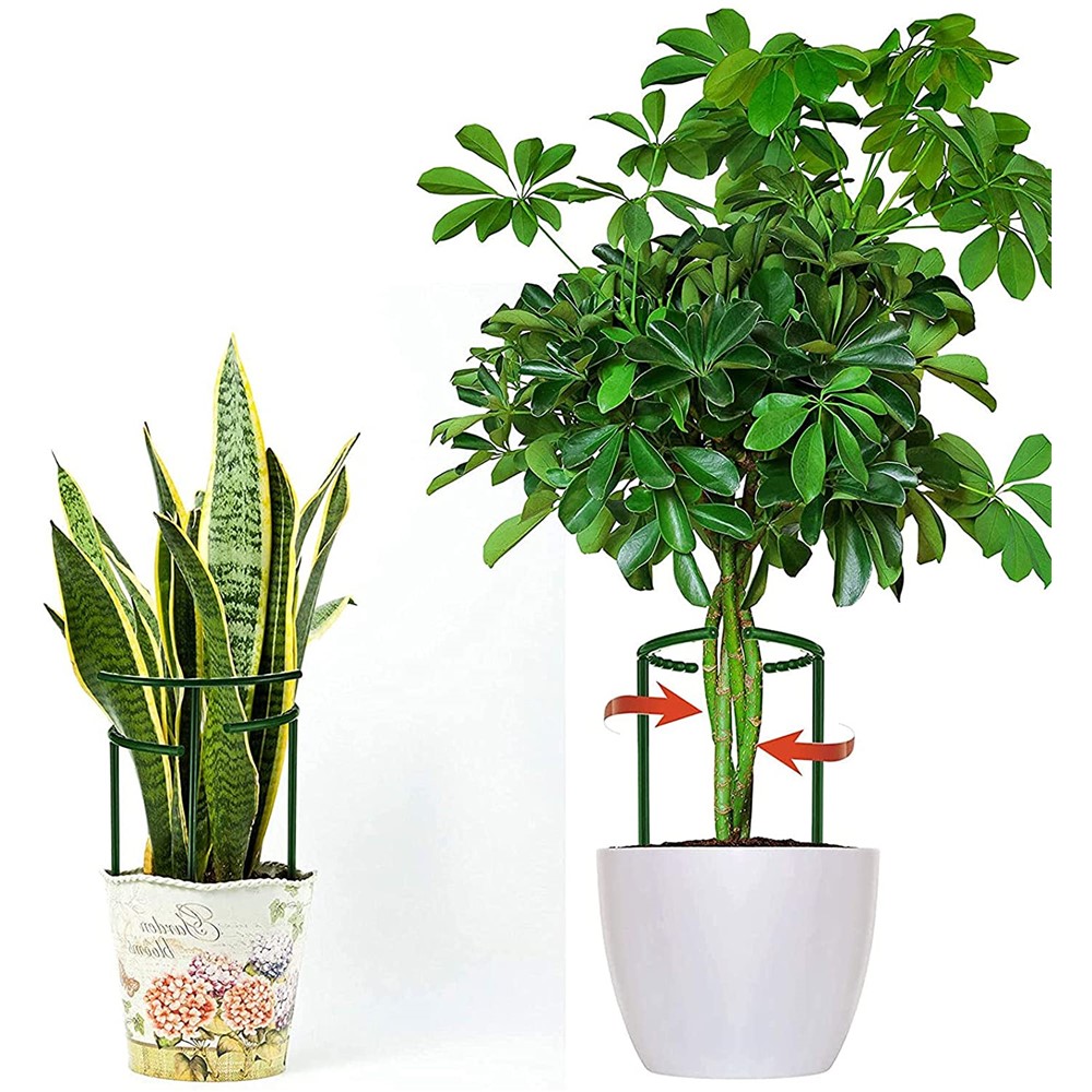 3Pcs Semi-circular Plastic Flower Pot Support Climbing Rack Plant Frame Brackets-7