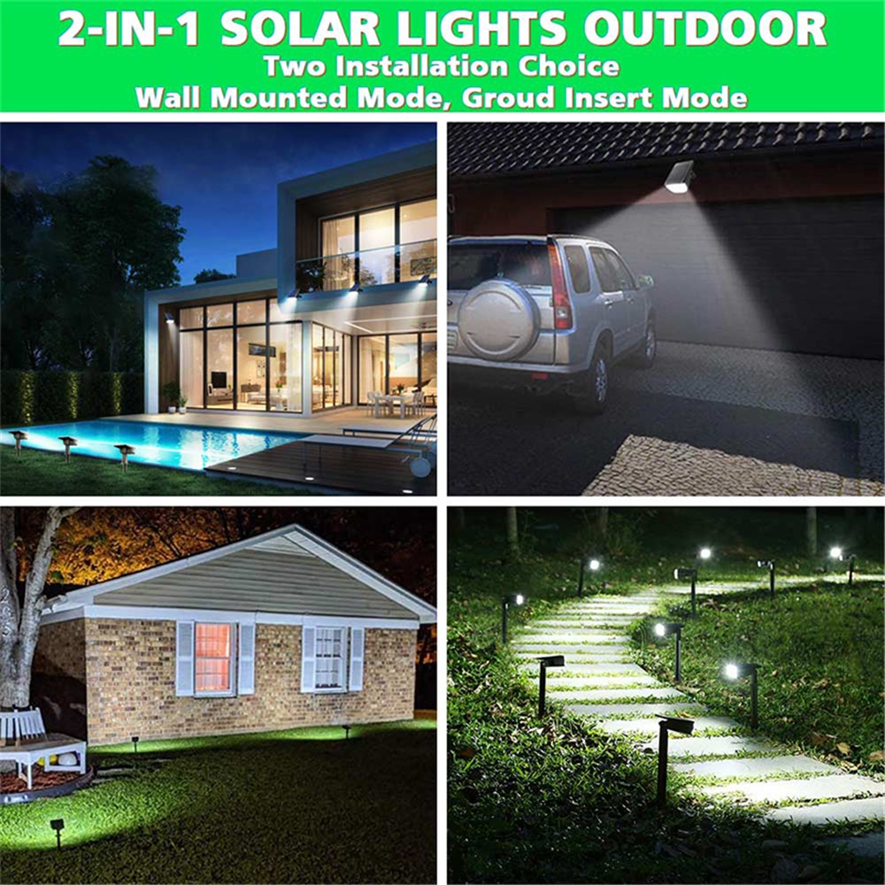 YOUOKLIGHT 2Pcs Outdoor IP65 Waterproof 40-LED 3 Modes Solar Landscape Spotlights for Garden Pathway Yard Driveway Porch-9