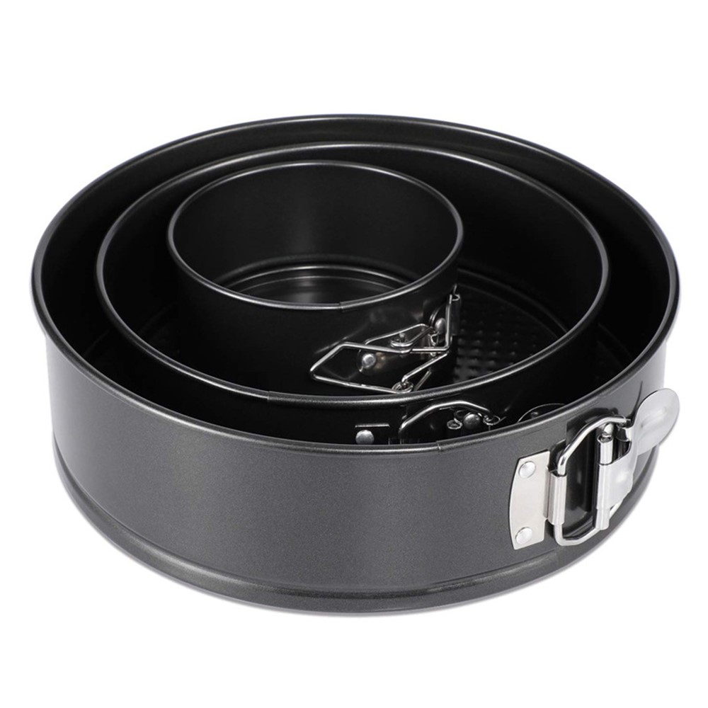 KP017 3Pcs/Set Round 4/7/9 inch Cake Mold Non-stick High Carbon Steel Kitchen Baking Mold with Removable Bottom (BPA Free, no FDA Certificate)-8