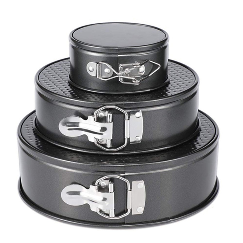 KP017 3Pcs/Set Round 4/7/9 inch Cake Mold Non-stick High Carbon Steel Kitchen Baking Mold with Removable Bottom (BPA Free, no FDA Certificate)-9