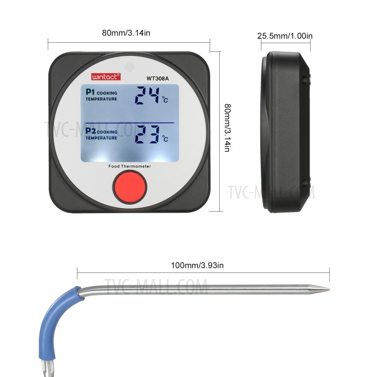 WINTACT WT308A Food Meat Thermometer Large LCD Screen Kitchen BBQ Thermometer (BPA Free, No FDA Certification)-12