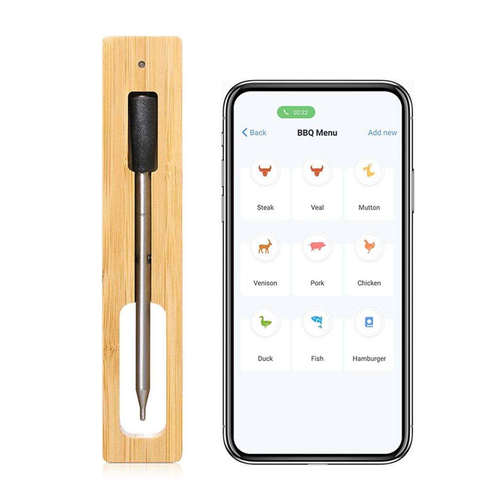 1Pc Bluetooth 5.2 Wireless Food Meter Waterproof Meat Thermometer for Cooking BBQ Grill-6