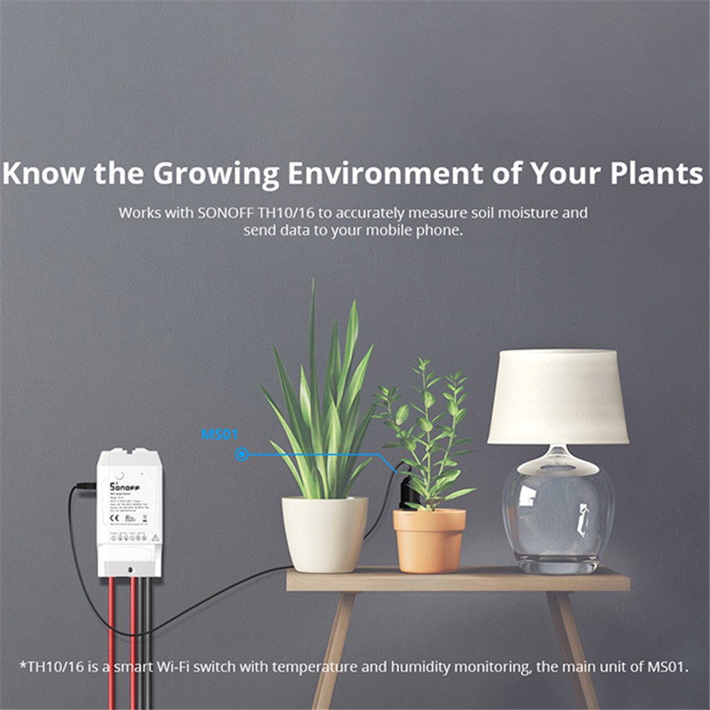SONOFF MS01 Smart Soil Moisture Sensor Accessory for TH10/16-4