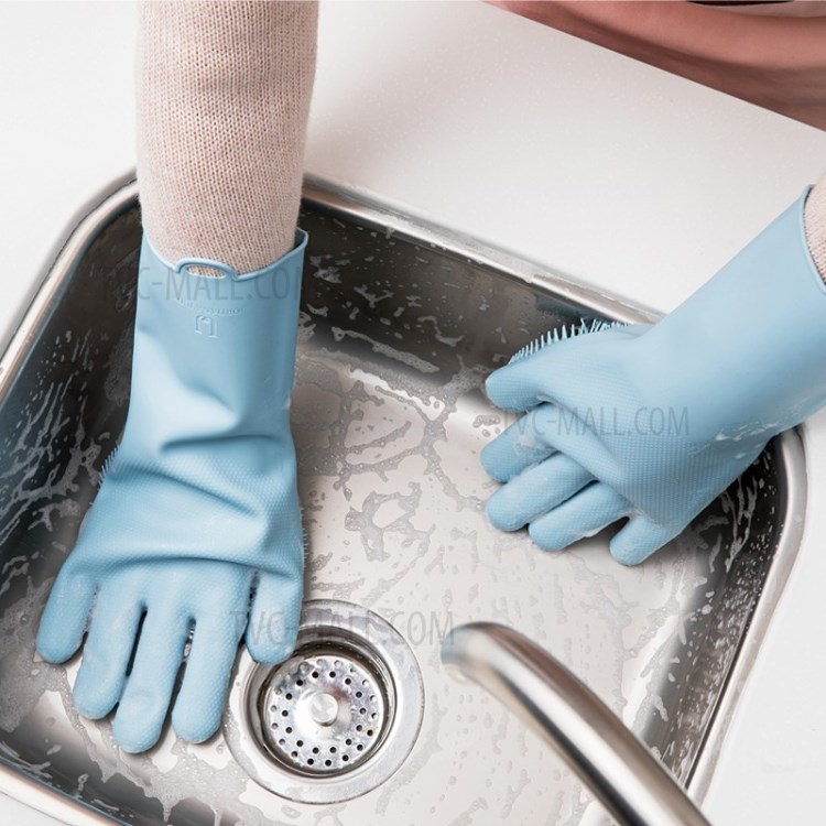 XIAOMI YOUPIN JORDAN & JUDY Silicone Cleaning Gloves - Blue-3