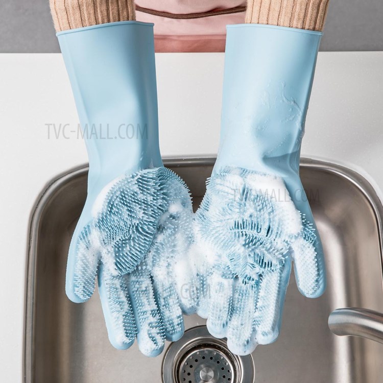 XIAOMI YOUPIN JORDAN & JUDY Silicone Cleaning Gloves - Blue-4