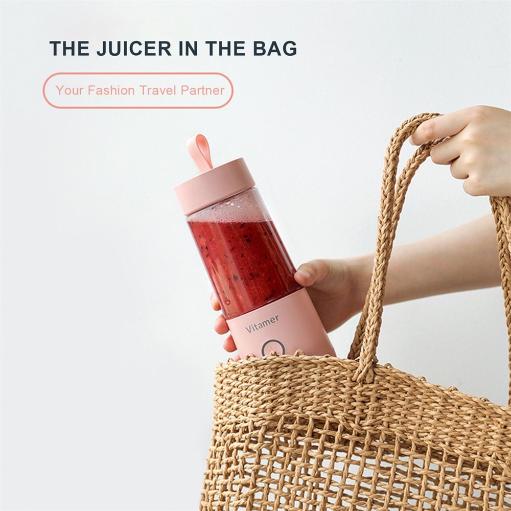 Wholesale VITAMER 350ml Portable Electric Fruit Juicer USB Rechargeable