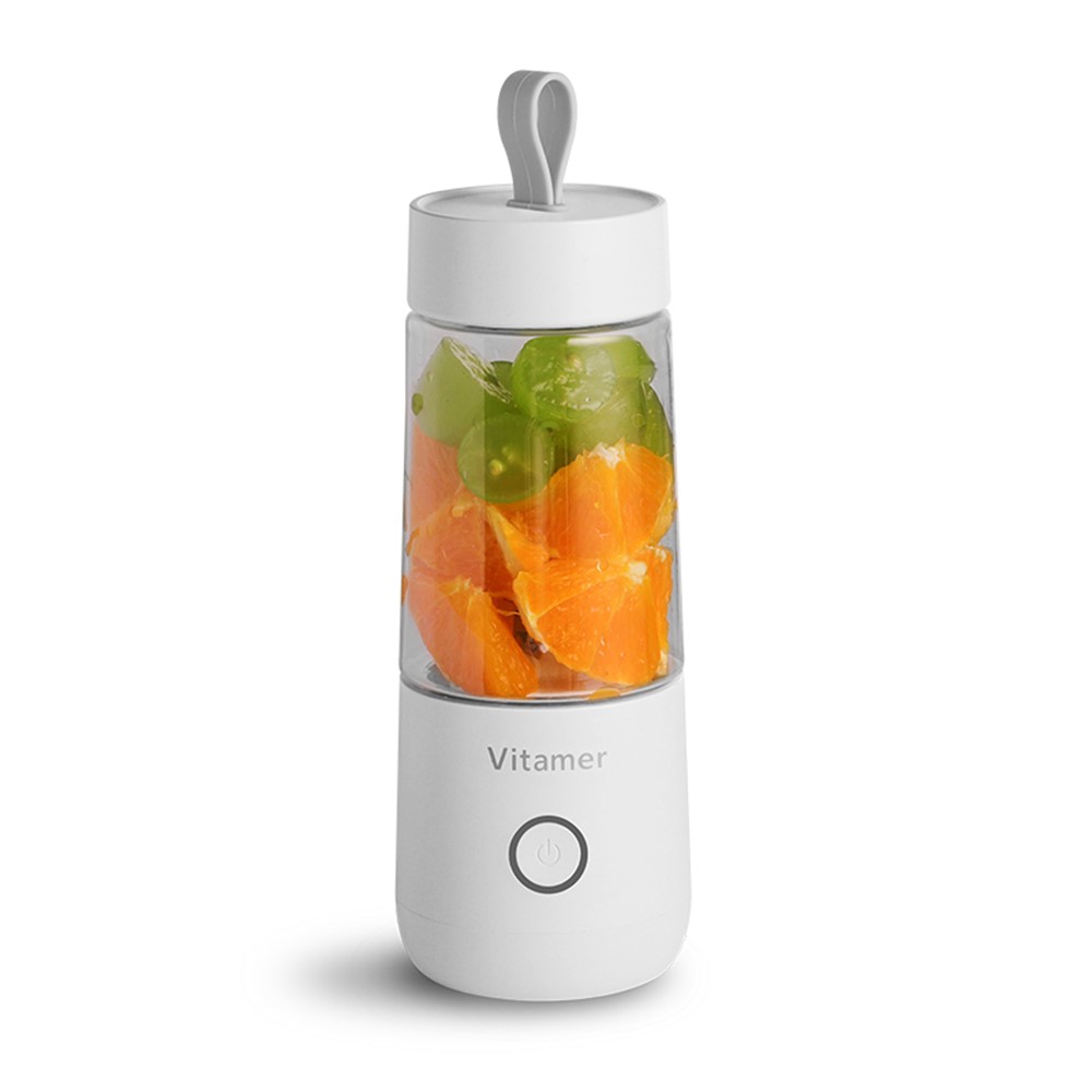 Vitamer 350ml Ecuador De Frutas Eléctricas Portátiles USB Smootodo Recargable Máquina De Licuadora Máquina De Cocina Hable De La Fruta Taza De Juicinamiento - Blanco