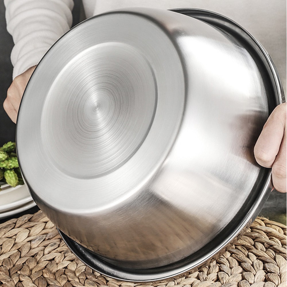 3-in-1 Stainless Steel Grater Strainer Drain Basket and Salad Maker Bowl Multifunctional Kitchen Tool, 28cm-7