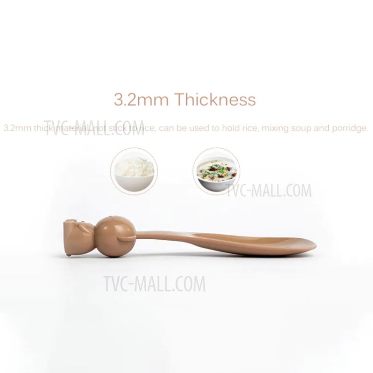 XIAOMI YOUPIN JORDAN & JUDY HO194 BPA Free Cute Bear Rice Spoon Food Grade PP Kitchen Utensil (with FDA Certification) - Brown-5