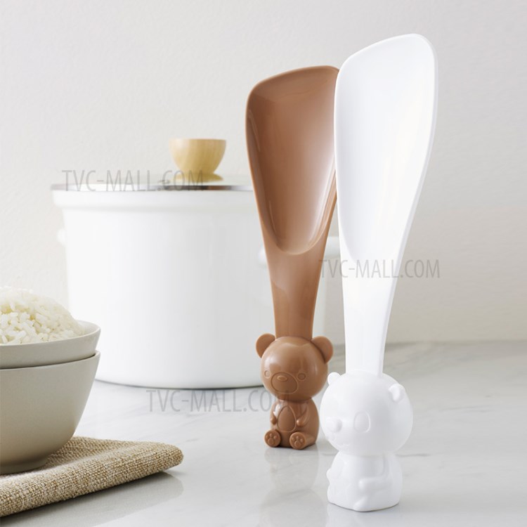 XIAOMI YOUPIN JORDAN & JUDY HO194 BPA Free Cute Bear Rice Spoon Food Grade PP Kitchen Utensil (with FDA Certification) - Brown-7