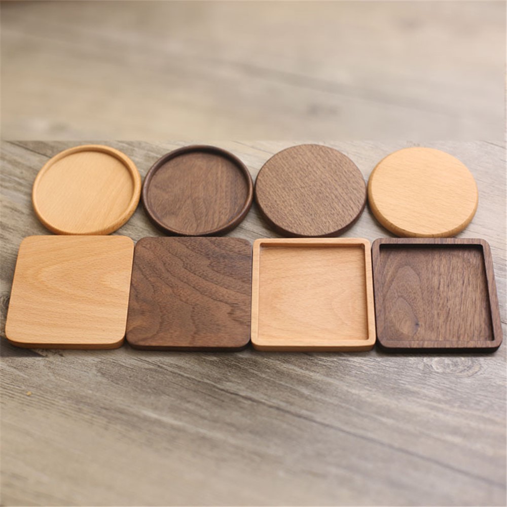 Non-Slip Black Walnut Heat Resistant Table Placemats Drink Mat Table Tea Coffee Cup Pad Coaster-4