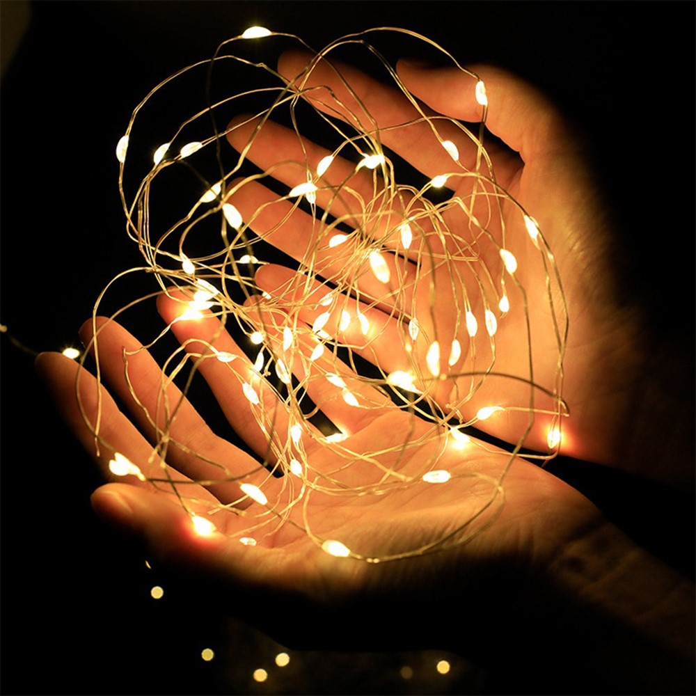 2 Meters/20 Lights LED Copper Wire Firefly Lights for Cake/Flowers/Gifts/Wedding/Christmas Decorations - Warm White-2