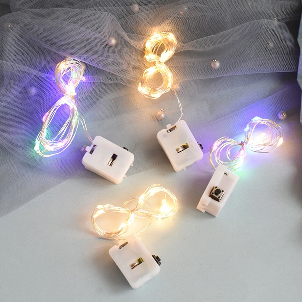 2 Meters/20 Lights LED Copper Wire Firefly Lights for Cake/Flowers/Gifts/Wedding/Christmas Decorations - Warm White-7