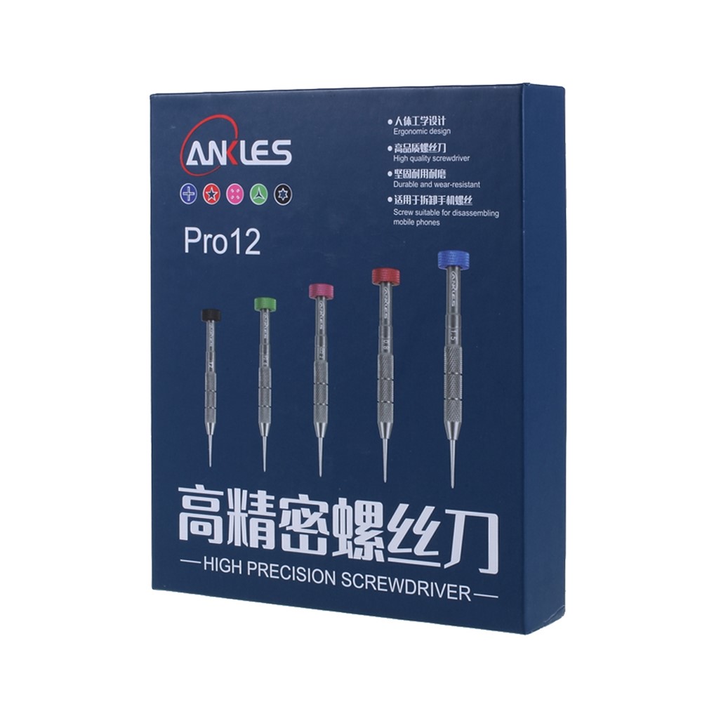 ANKLES Pro12 5Pcs/Set High Precision Screwdriver for iPhone Android Disassemble Opening Tool-7