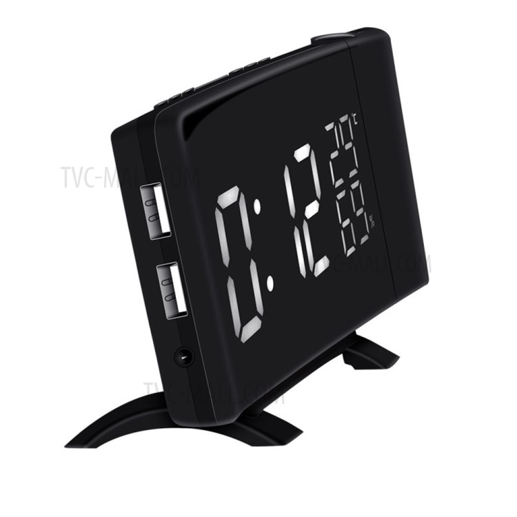 TS-5210 LED Projection Alarm Clock Digital Radio Repeat and Timer Temperature LED Display FM Radio-3