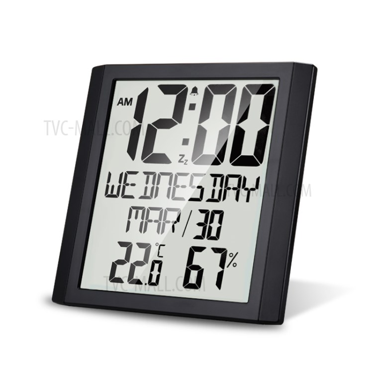 TS-8608 Alarm Snooze Clock Large Screen Time Temperature Display Clock
