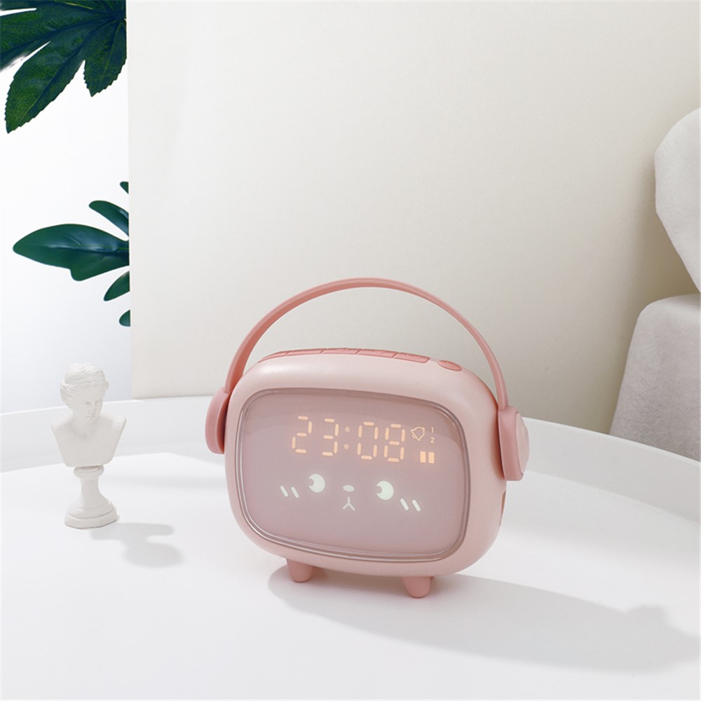 Wholesale Smart Digital LED Alarm Clock Children Night Light Pink