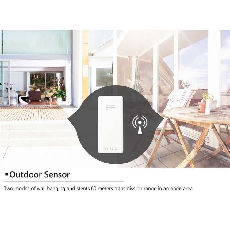 Fj3364 Weather Station Digital Alarm Clock Wireless Sensor Hygrometer