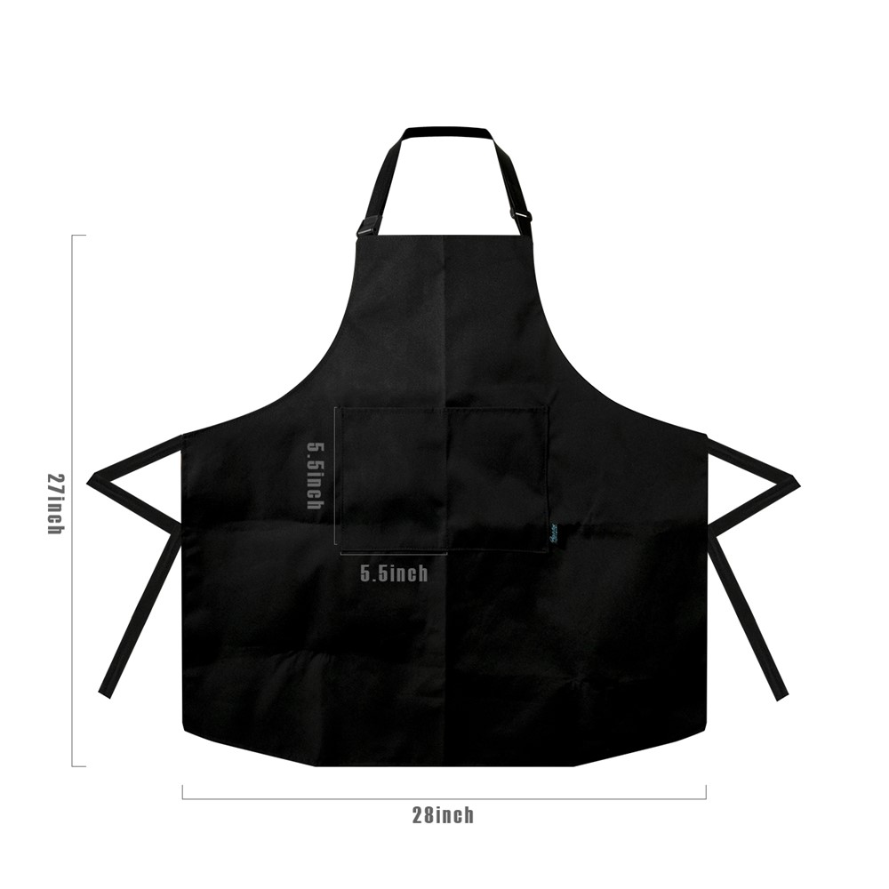 Adjustable Apron Polyester Stain-proof Chef Cooking Aprons with Convenient Pocket-3