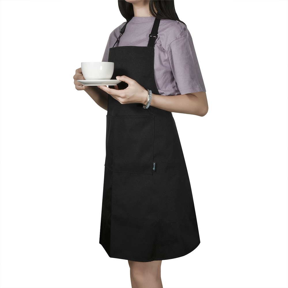 Adjustable Apron Polyester Stain-proof Chef Cooking Aprons with Convenient Pocket-4