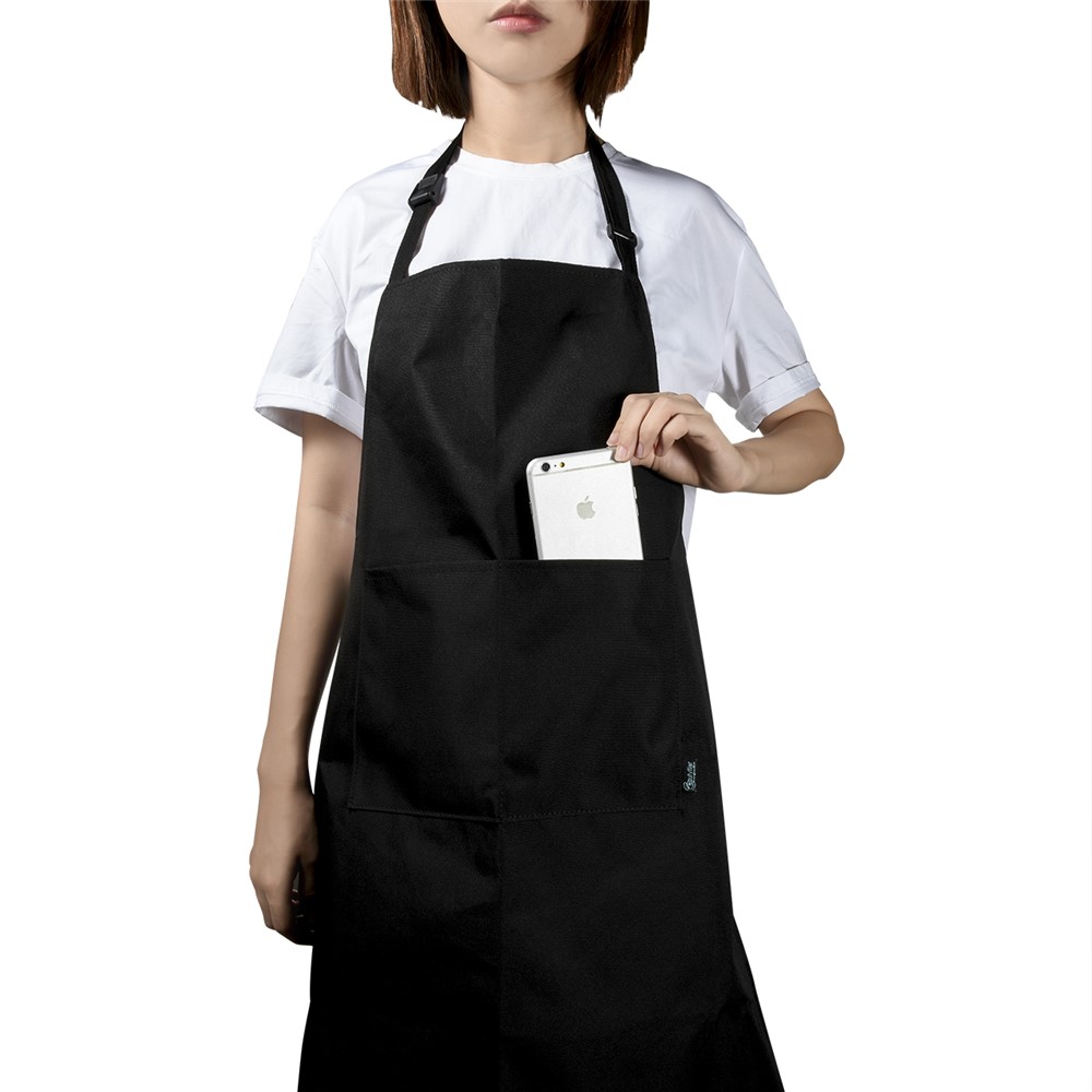 Adjustable Apron Polyester Stain-proof Chef Cooking Aprons with Convenient Pocket-5